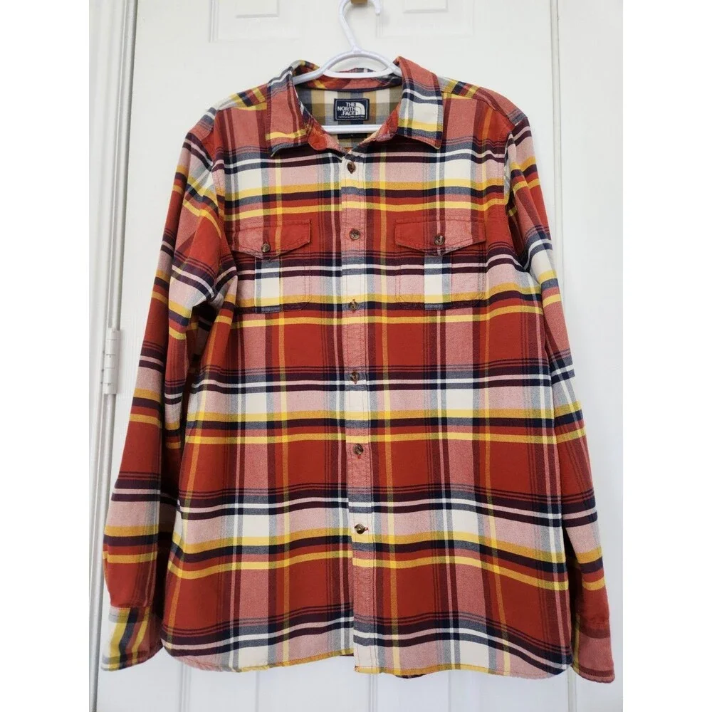 The North Face Men's Heritage Plaid Flannel Shirt Size L Cabincore Outdoor
